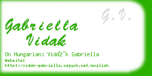 gabriella vidak business card